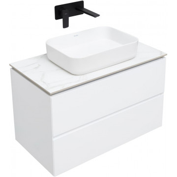 Тумба с раковиной Allen Brau Infinity 1.21001.WM/4.11021.20/1.21011.M 85 белый матовый