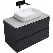 Тумба с раковиной Allen Brau Infinity 1.21001.AM/4.11021.20/1.21011.G-S 85 антрацит матовый