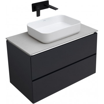Тумба с раковиной Allen Brau Infinity 1.21001.AM/4.11021.20/1.21011.G-S 85 антрацит матовый