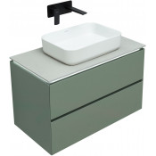 Тумба с раковиной Allen Brau Infinity 1.21001.CGM/4.11021.20/1.21011.G-S 85 олива матовый