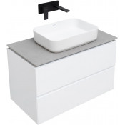 Тумба с раковиной Allen Brau Infinity 1.21001.WM/4.11021.20/1.21011.G-S 85 белый матовый