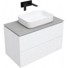 Тумба с раковиной Allen Brau Infinity 1.21001.WM/4.11021.20/1.21011.G-S 85 белый матовый