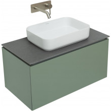 Тумба с раковиной Allen Brau Infinity 1.21002.CGM/4.11021.20/1.21011.G 85 олива матовый