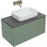 Тумба с раковиной Allen Brau Infinity 1.21002.CGM/4.11021.20/1.21011.G 85 олива матовый