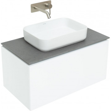 Тумба с раковиной Allen Brau Infinity 1.21002.WM/4.11021.20/1.21011.G 85 белый матовый