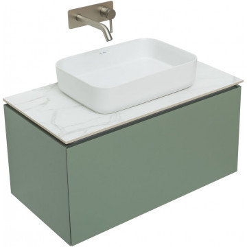 Тумба с раковиной Allen Brau Infinity 1.21002.CGM/4.11021.20/1.21011.M 85 олива матовый