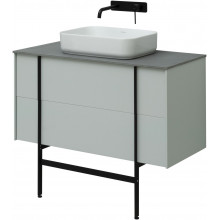 Тумба с раковиной Allen Brau Reality 1.32007.PWM/4.11021.20/1.32025.DG-S 100 папирус матовый