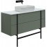 Тумба с раковиной Allen Brau Reality 1.32008.CGM/4.11021.20/1.32026.K 120 олива матовый