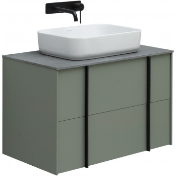 Тумба с раковиной Allen Brau Reality 1.32005.CGM/4.11021.20/1.32023.G 80 олива матовый