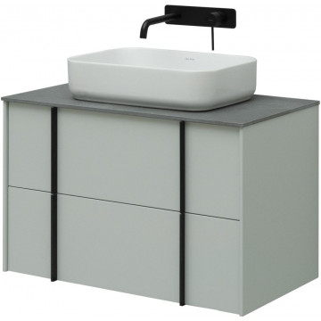 Тумба с раковиной Allen Brau Reality 1.32005.PWM/4.11021.20/1.32023.G 80 папирус матовый