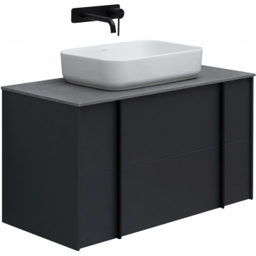 Тумба с раковиной Allen Brau Reality 1.32006.AM/4.11021.20/1.32024.G 90 антрацит матовый