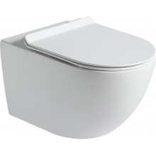 Унитаз подвесной,безободковый, система смыва Tornado (сиденье микролифт) SL-5002T