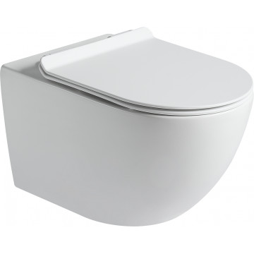 Унитаз подвесной,безободковый, система смыва Tornado (сиденье микролифт) SL-5002T