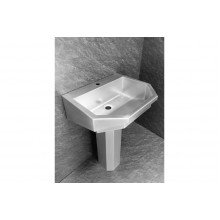 Раковина одинарная с пьедесталом Dominant (AISI 304) тип 2. D-A2/10