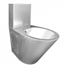 Унитаз напольный Dominant CAP-UNB-02-P ЛАЙТ с баком из нержавеющей стали AISI 304 антивандальный CAPEL, P-выход в стену