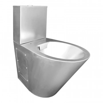Унитаз напольный Dominant CAP-UNB-02-P ЛАЙТ с баком из нержавеющей стали AISI 304 антивандальный CAPEL, P-выход в стену