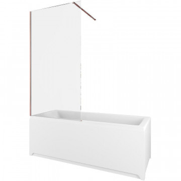 Штора для ванной Allen Brau Infinity 3 3.21065.60 80 медь браш/прозрачное