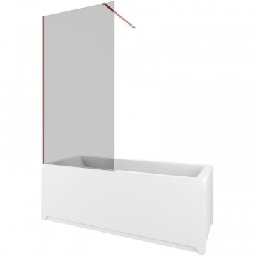 Штора для ванной Allen Brau Infinity 3 3.21066.60.T 80 медь браш/тонированное