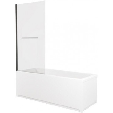 Штора для ванной Allen Brau Priority 3.31022.BBA 80 черный браш/прозрачное