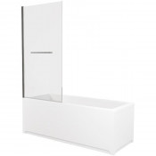 Штора для ванной Allen Brau Priority 3.31024.BA 80 серебро браш/прозрачное