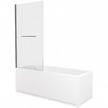 Штора для ванной Allen Brau Priority 3.31024.BA 80 серебро браш/прозрачное