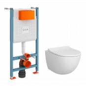 Унитаз с инсталляцией Vitra Sento 9830B003-7211 с сиденьем микролифт