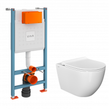 Унитаз с инсталляцией Vitra Mia Round 9873B003-7205 с сиденьем микролифт