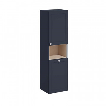 Шкаф-пенал VitrA Root Classic 68529 40 с корзиной для белья, правый матовый темно-синий