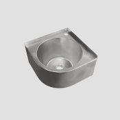 Антивандальная угловая раковина Dominant D-A2/12 AISI 304 37 х 37 см