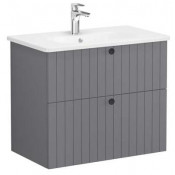 Тумба с раковиной Vitra Root Groove 69438 80 серый матовый