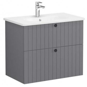 Тумба с раковиной Vitra Root Groove 69438 80 серый матовый