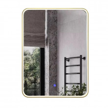 Зеркало Comfortу Сириус 00-00020471 , 60 см, LED-подсветка, сенсор, рама золото матовое