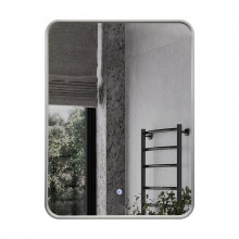 Зеркало Comfortу Сириус 00-00020612, 60 см, LED IC-подсветка холодный свет, сенсор, рама серебро матовое