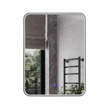 Зеркало Comfortу Сириус 00-00020613 , 60 см, LED IC-подсветка холодный свет, сенсор, цвет рамы черный матовый