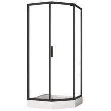Душевой уголок Aquanet Bright AE90-P-90x90-BT черный/прозрачное