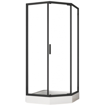 Душевой уголок Aquanet Bright AE90-P-90x90-BT черный/прозрачное