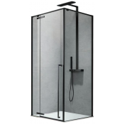 Душевой уголок Aquanet Ideal AE-AXC94MB-S-B 140x90 черный матовый/прозрачное