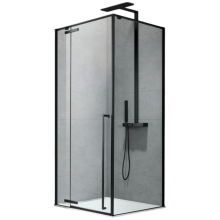 Душевой уголок Aquanet Ideal AE-AXC10MB-S-B 100x100 черный матовый/прозрачное