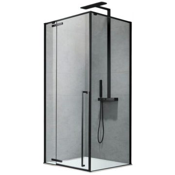Душевой уголок Aquanet Ideal AE-AXC10MB-S-B 100x100 черный матовый/прозрачное