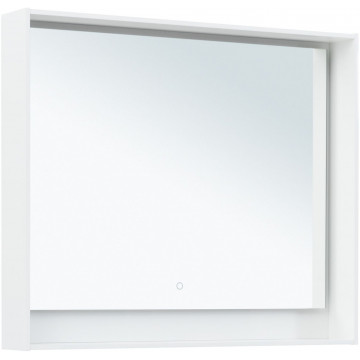 Зеркало Aquanet Милан 306372 100х80 с LED подсветкой белый глянец