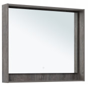 Зеркало Aquanet Милан 336396 100х80 с LED подсветкой дуб рошелье