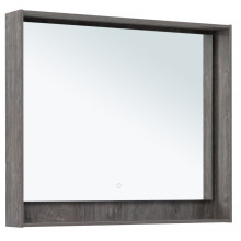 Зеркало Aquanet Милан 336396 100х80 с LED подсветкой дуб рошелье
