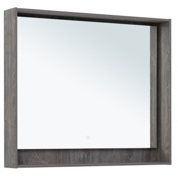 Зеркало Aquanet Милан 336396 100х80 с LED подсветкой дуб рошелье