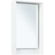 Зеркало Aquanet Милан 336390 50х80 с LED подсветкой белый глянец