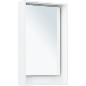 Зеркало Aquanet Милан 336390 50х80 с LED подсветкой белый глянец