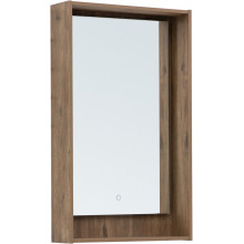 Зеркало Aquanet Милан 336397 50х80 с LED подсветкой дуб рустикальный