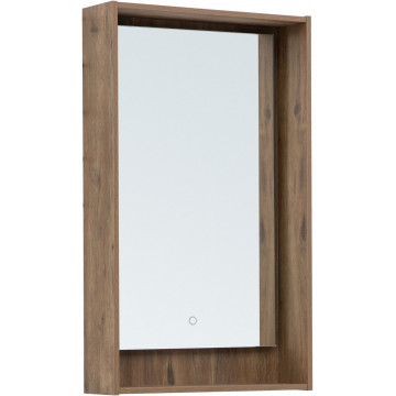 Зеркало Aquanet Милан 336397 50х80 с LED подсветкой дуб рустикальный