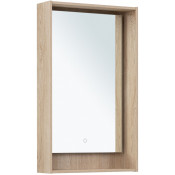 Зеркало Aquanet Милан 336402 50х80 с LED подсветкой дуб светлый