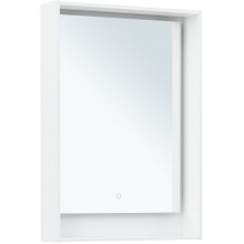 Зеркало Aquanet Милан 306380 60х80 с LED подсветкой белый глянец