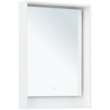 Зеркало Aquanet Милан 306380 60х80 с LED подсветкой белый глянец